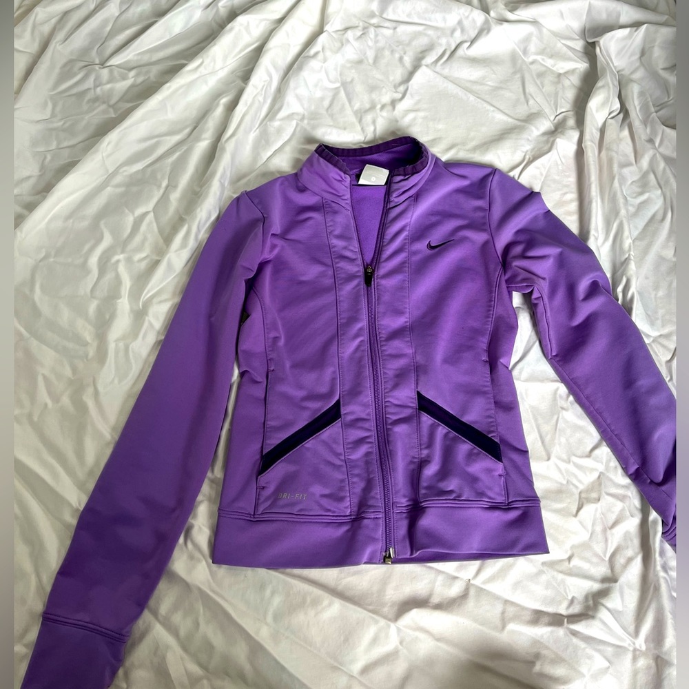 Nike, small, zip up dry fit sweater